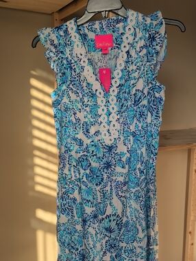 Lilly Pulitzer Joan Tunic Dress XS NWT Shell Me You Love Me